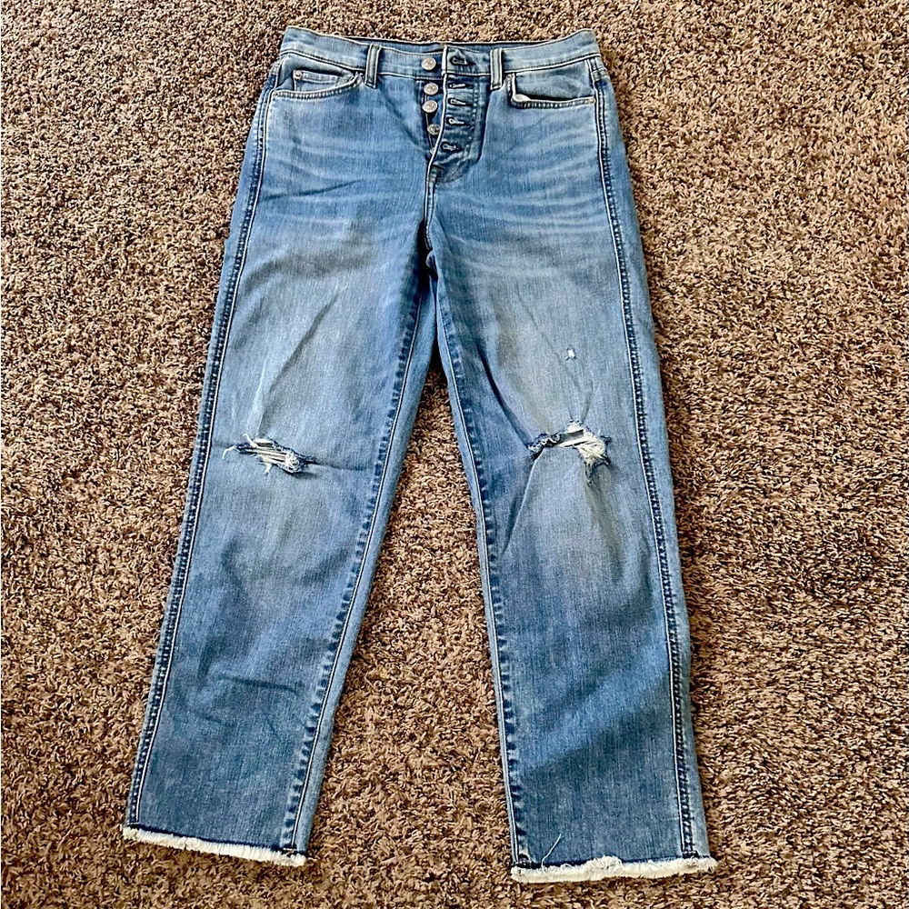 Seven for all of Mankind high waist cropped straight Jean